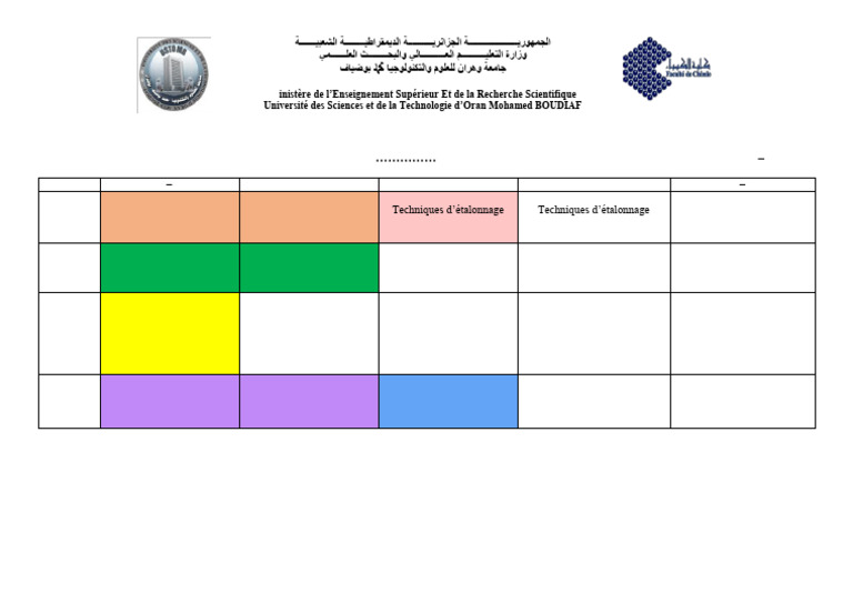 Emploi du Temps M1 Chimie 2024-2025 | PDF | Chimie | Physique appliquée ...