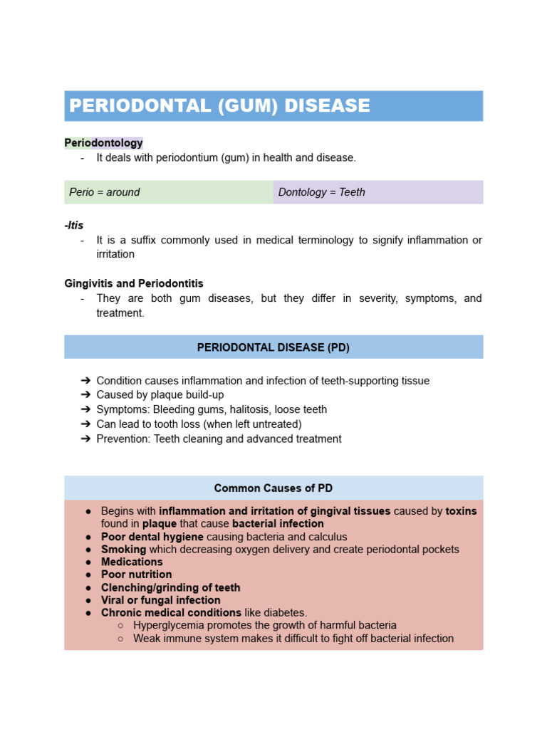 Understanding Periodontal Disease | PDF | Periodontology | Tooth Enamel