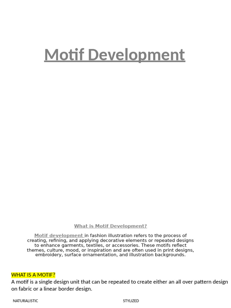 Understanding Fashion Motif Development | PDF | Pattern | Carpet