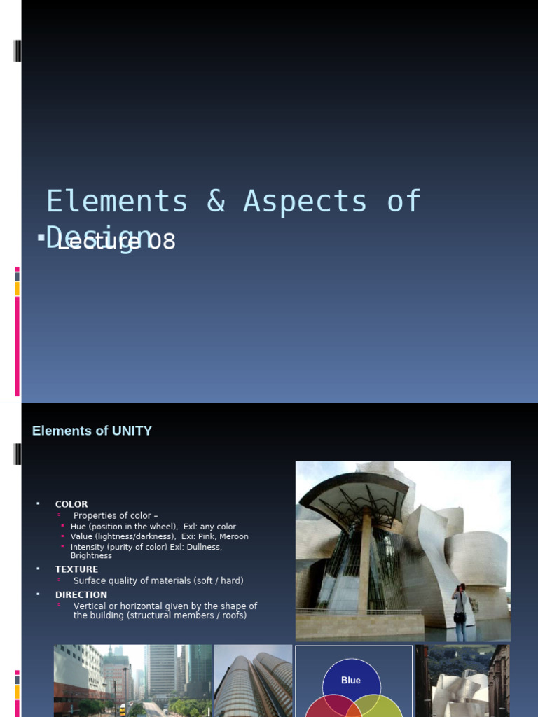 Key Elements of Design Unity | PDF | Line (Geometry) | Color