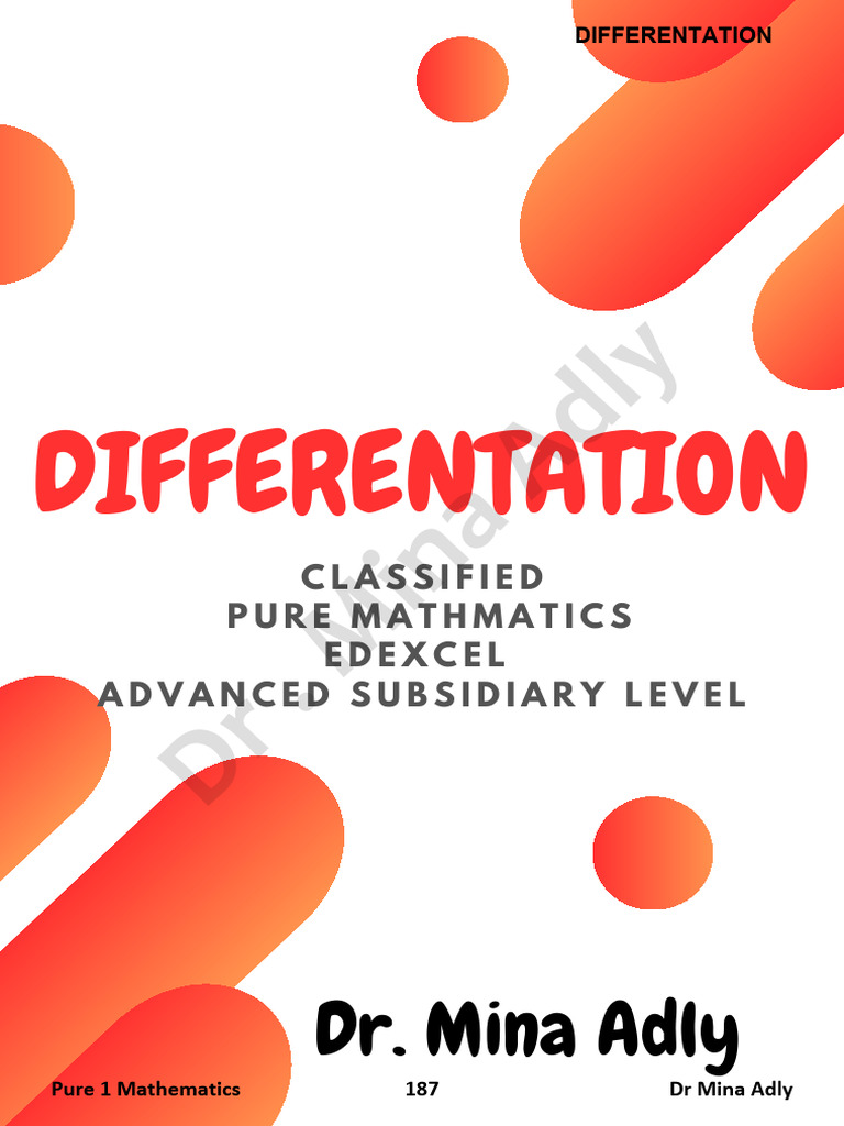 Differentiation in Pure Mathematics | PDF | Equations | Tangent