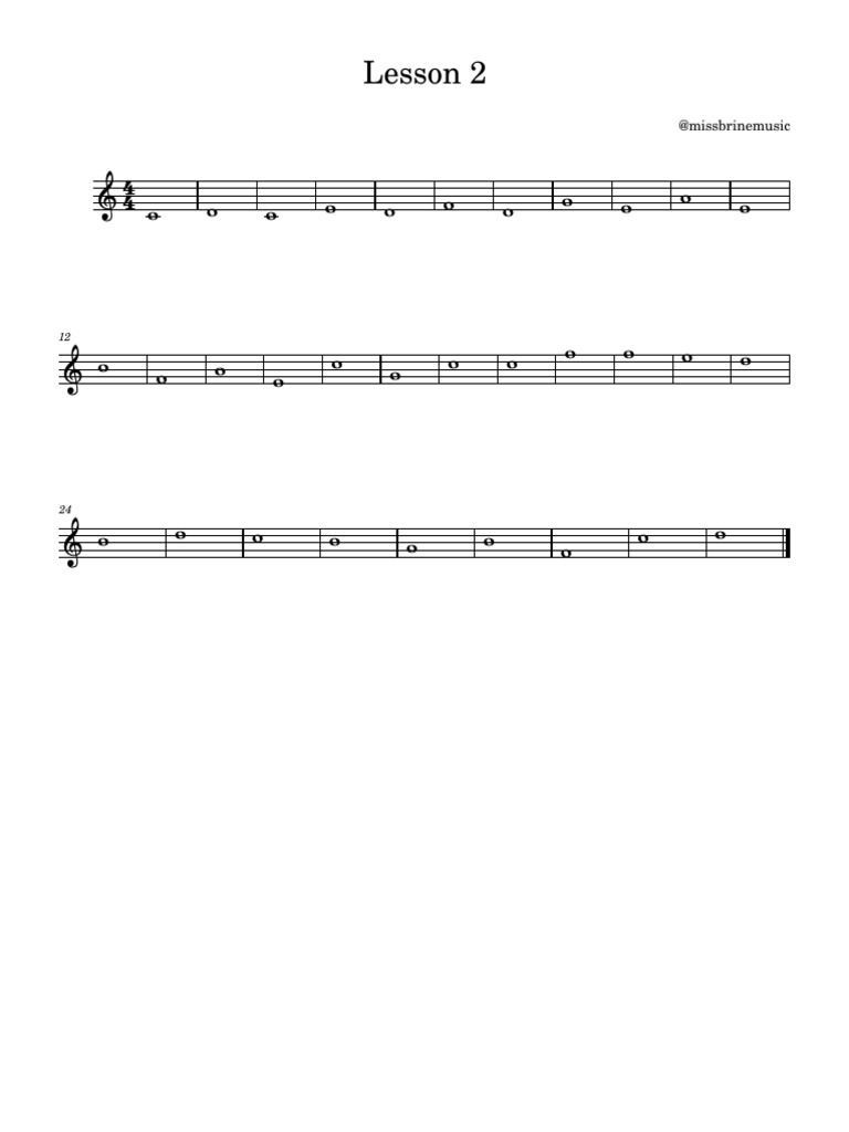 Lección 2 de Música con Miss Brine | PDF