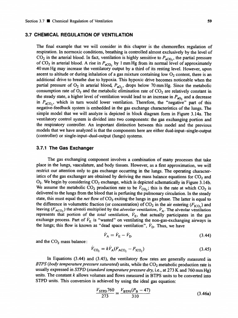 Chemical Control of Ventilation | PDF | Breathing | Respiratory System