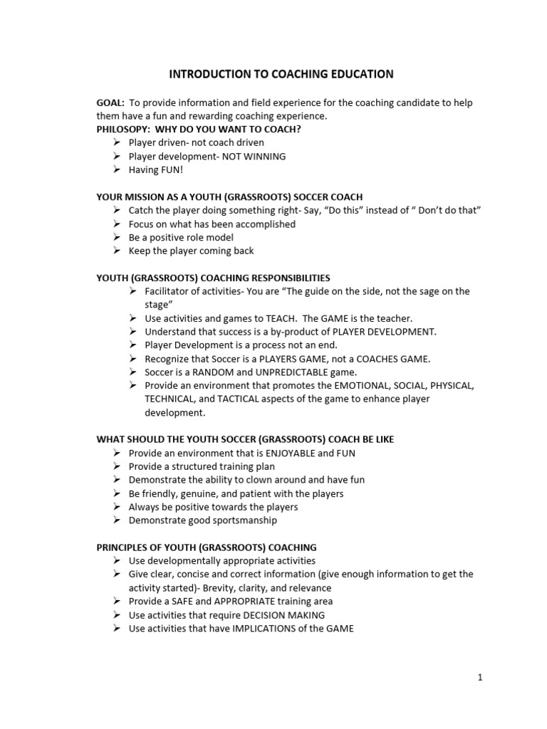 Intro To Coaching Education Rec | PDF | Learning | Behavioural Sciences