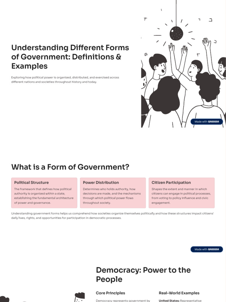 Understanding Government Forms: Definitions | PDF | Democracy ...