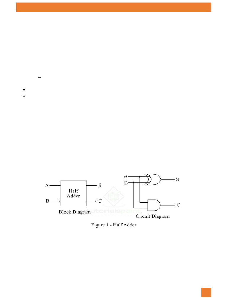 Half Adder and Full Adder Explained | PDF | Subtraction | Electronics