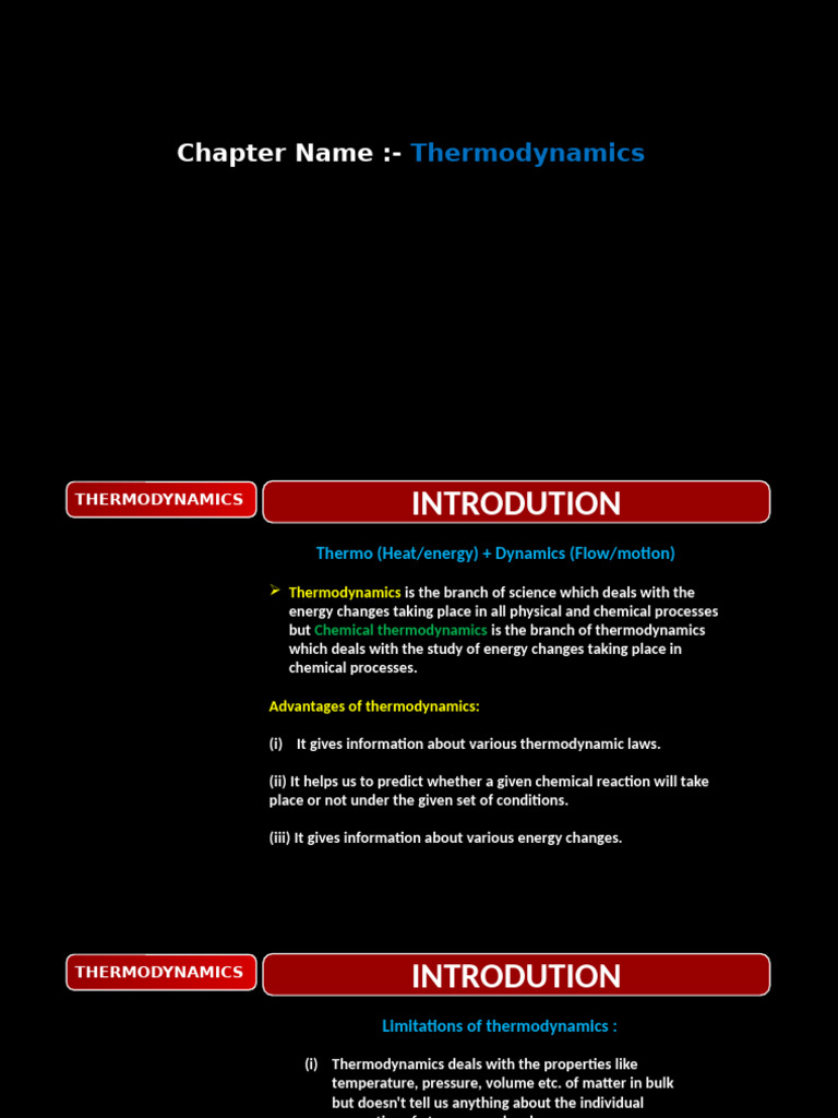Thermodynamics Overview and Concepts | PDF | Heat | Heat Capacity
