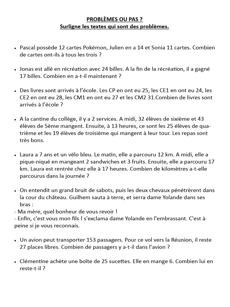 Problèmes mathématiques variés | PDF
