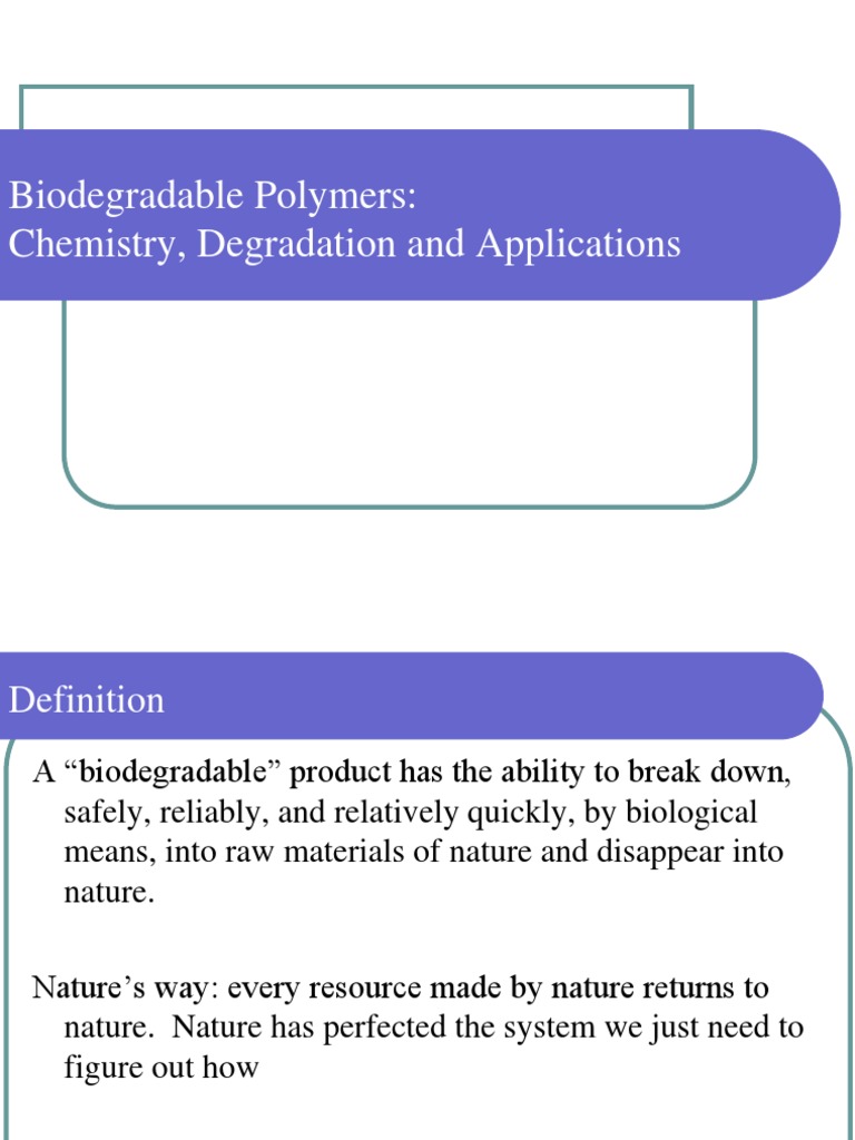 Degradable Materials | PDF | Biodegradation | Polymers