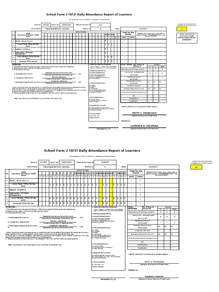 Sf2 2023 2024 Monthly Automatic g3 | PDF | Social Policy | Human Life ...