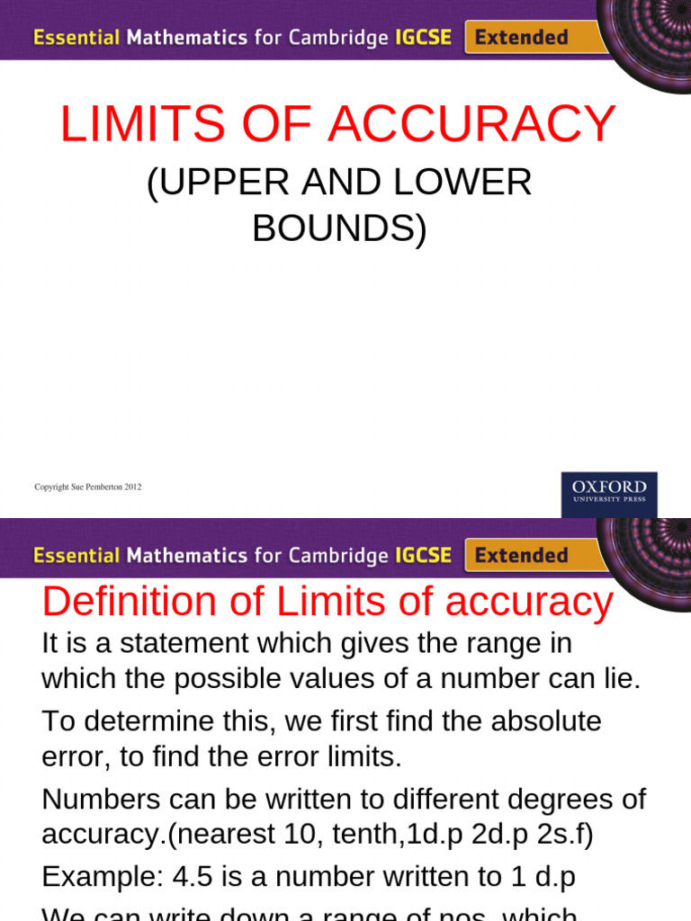 Upper and Lower Bounds Explained | PDF | Applied Mathematics | Mathematics