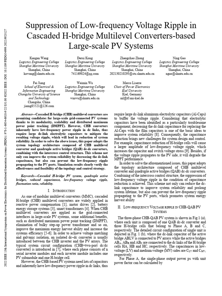 Suppression of Low-Frequency Voltage Ripple in Cascaded H-Bridge ...