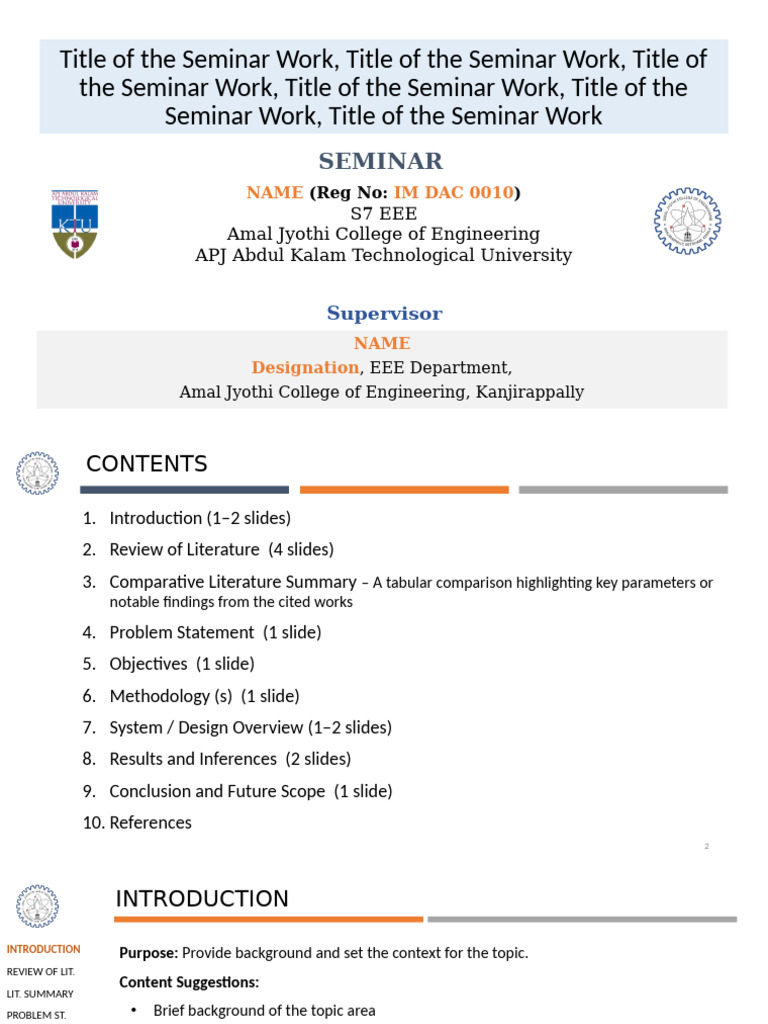 Seminar PPT Template | PDF | Methodology | System