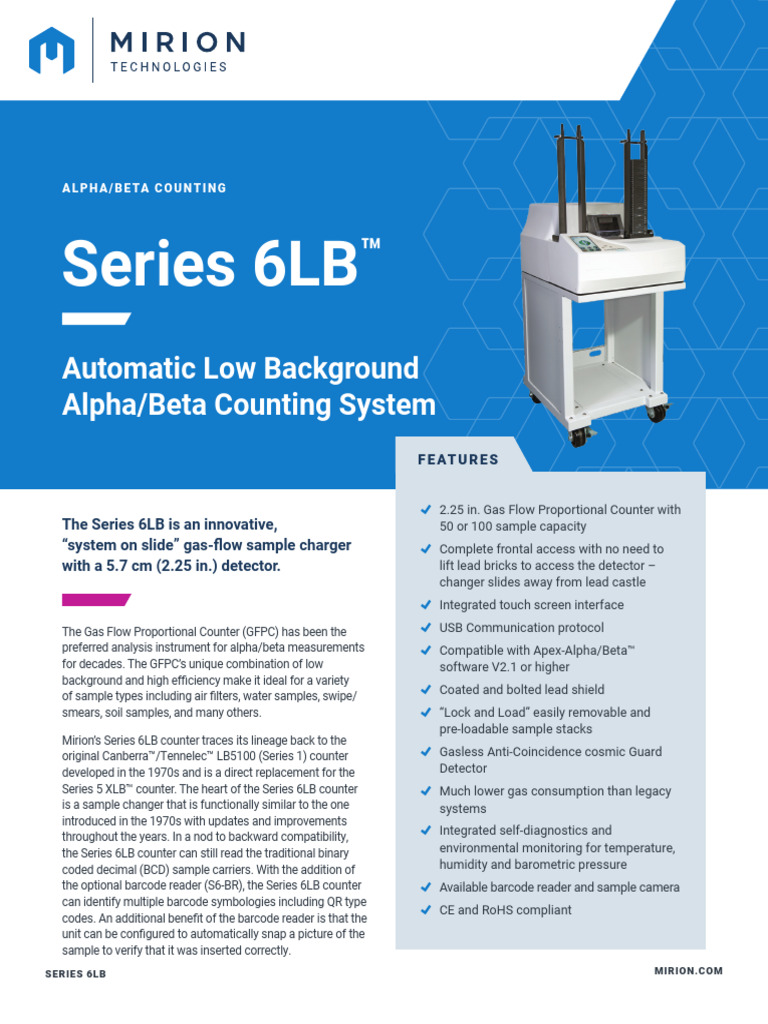 Series 6LB Alpha/Beta Counting System | PDF | Barcode | Software Testing