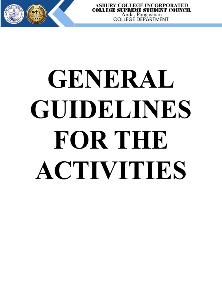 Activity Guidelines for Sports Events | PDF | Table Tennis | Sports