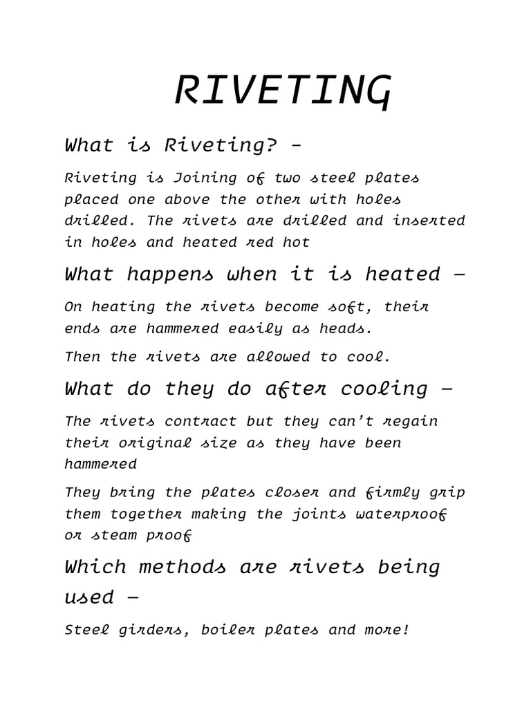 Riveting | PDF