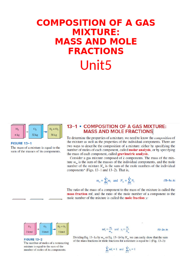 Thermo Unit 5 | PDF | Fuels | Gases