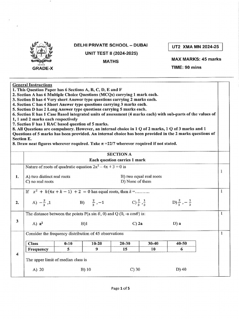 Ut 2 Question Paper | PDF