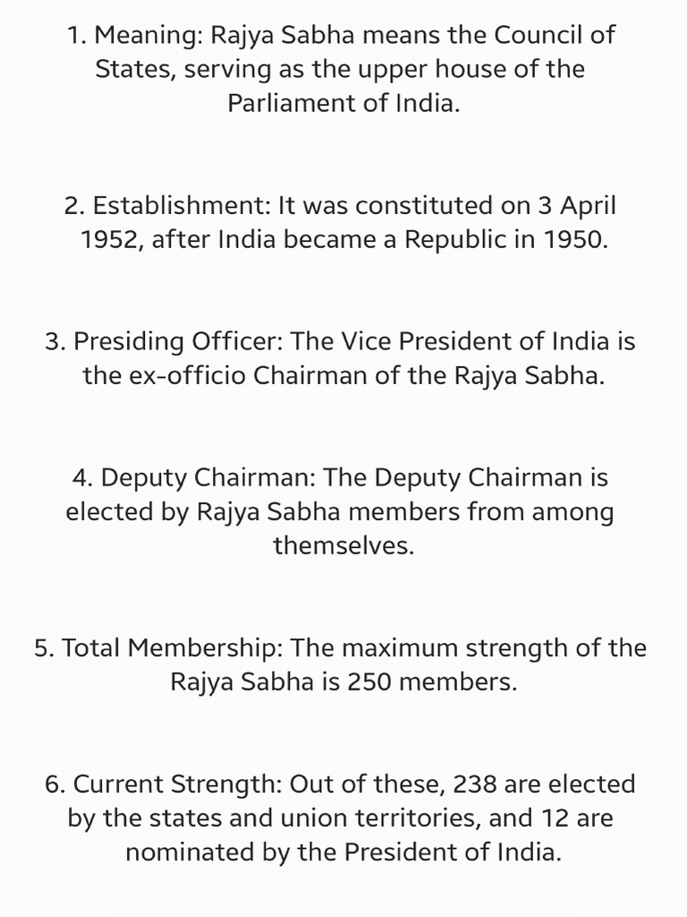Rajya Sabha | PDF