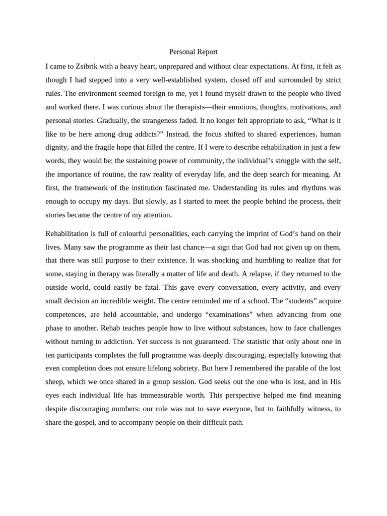 Personal Report LZs | PDF | Gratitude | Psychology