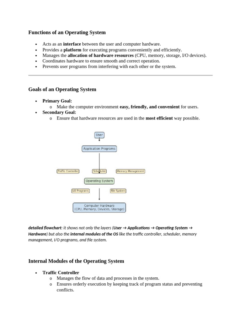 Key Functions of Operating Systems | PDF | Operating System | Computer ...