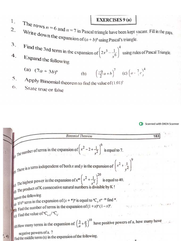 Exercise 9 (A) | PDF