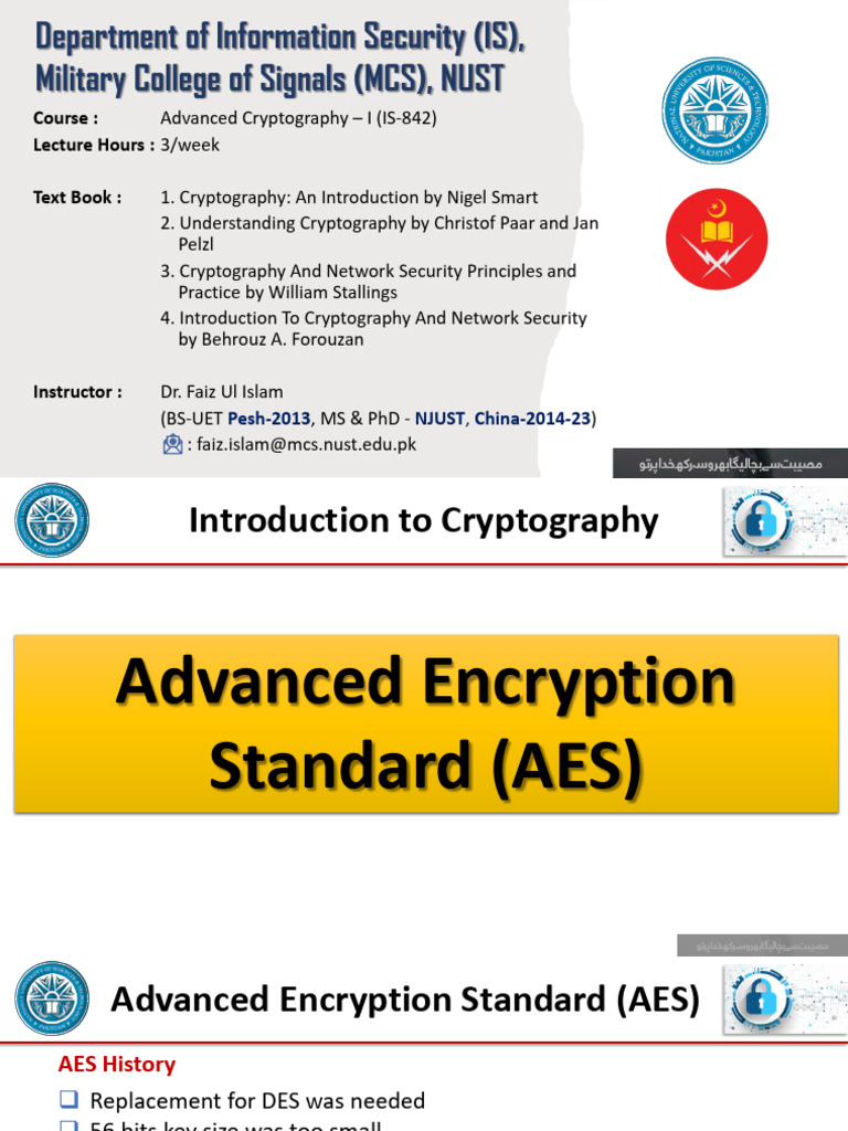 Advanced Cryptography Course Overview | PDF | Cryptography | Applied ...