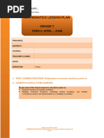 Grade 7 Term 2 Maths Lesson Plan | PDF | Learning | Lesson Plan