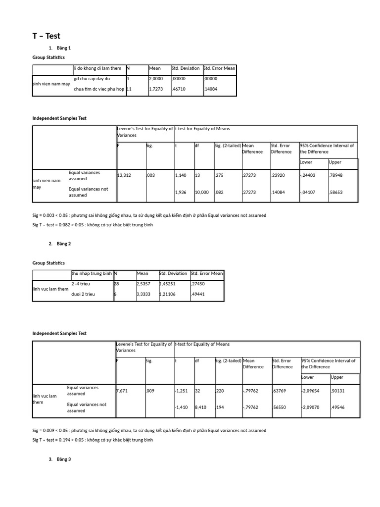 T Test | PDF