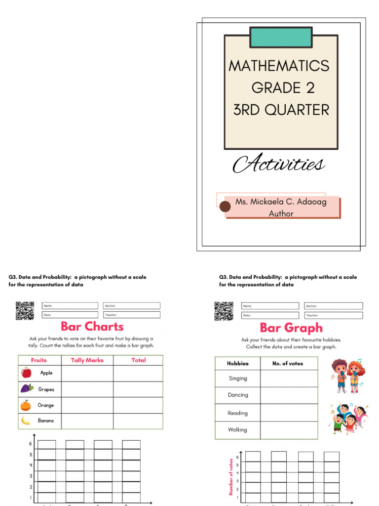 Grade 2 Math Activities: Data & Subtraction | PDF | Subtraction ...