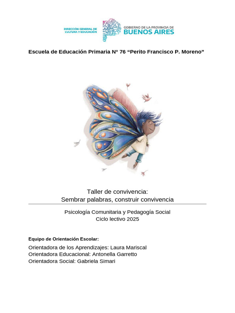 Taller de Convivencia Escolar 2025 | PDF | Cuentos | Pedagogía