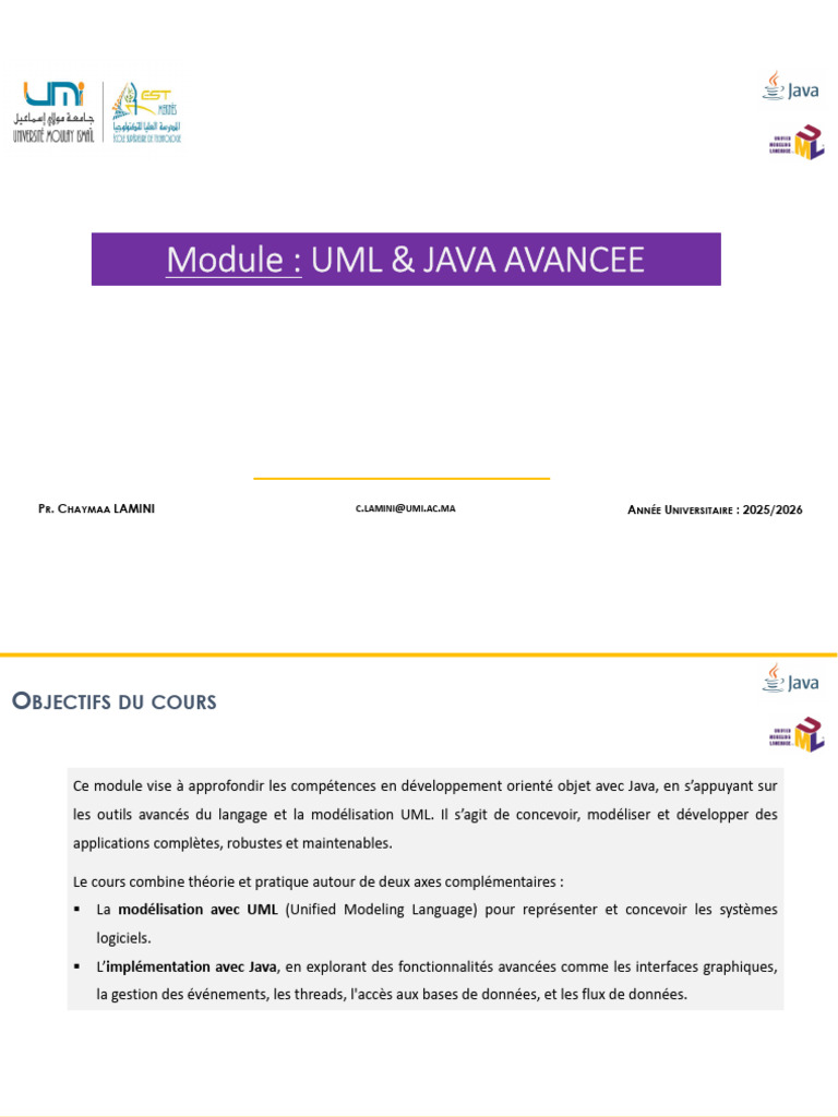 UML et Java : Développement Avancé | PDF | Langage de Modélisation ...
