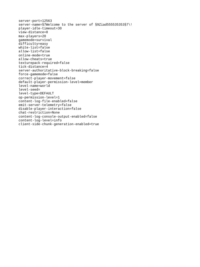 Curated visual reference: Minecraft Server Properties Configuration Photo Inspiration