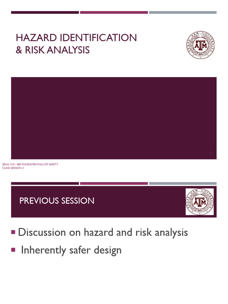 Hazard Identification & Risk Analysis Guide | PDF | Risk | Risk Assessment