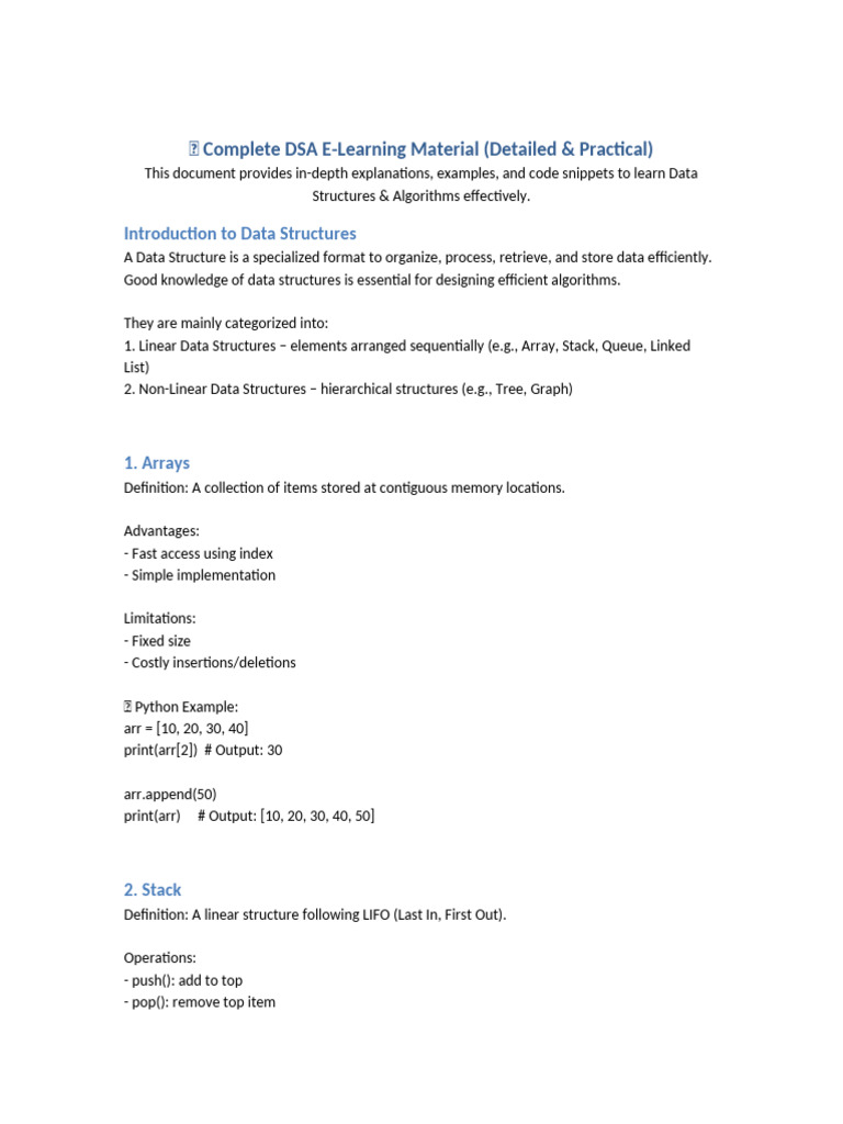 Data Structures & Algorithms Guide | PDF | Queue (Abstract Data Type ...