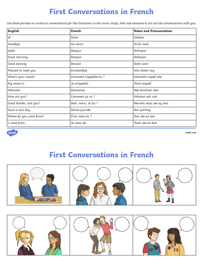t2 l 339 First Conversations in French Ver 1 Ver 3 | PDF