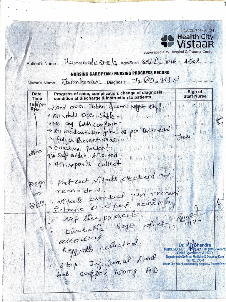 ICP Report Part Two Health City, Vistar Hospital 2 | PDF