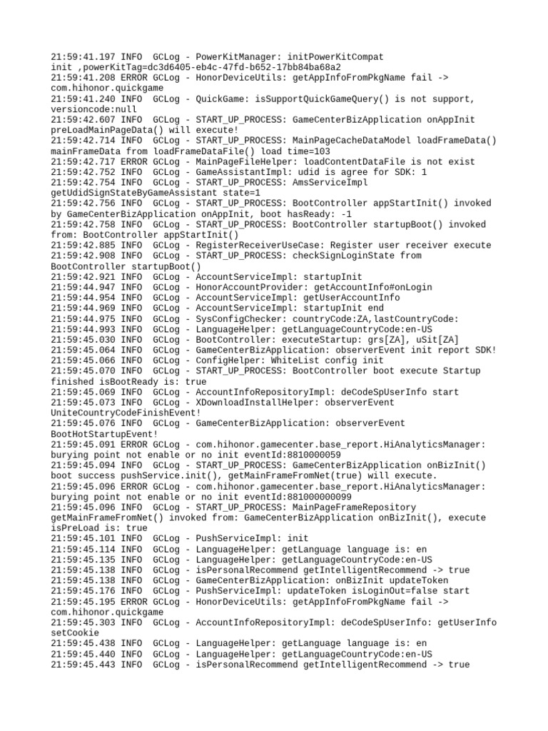 Honor Game Center Log Analysis | PDF | Software Engineering | Internet ...