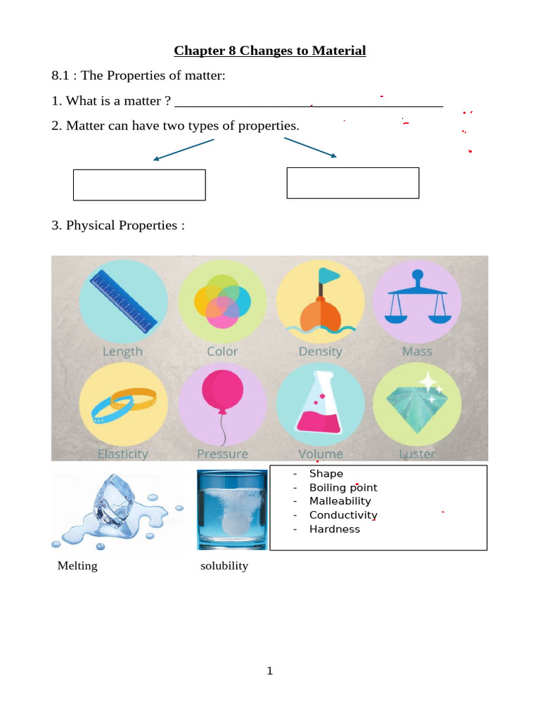 Chapter 8 Changes To Material | PDF | Acid | Chemical Reactions