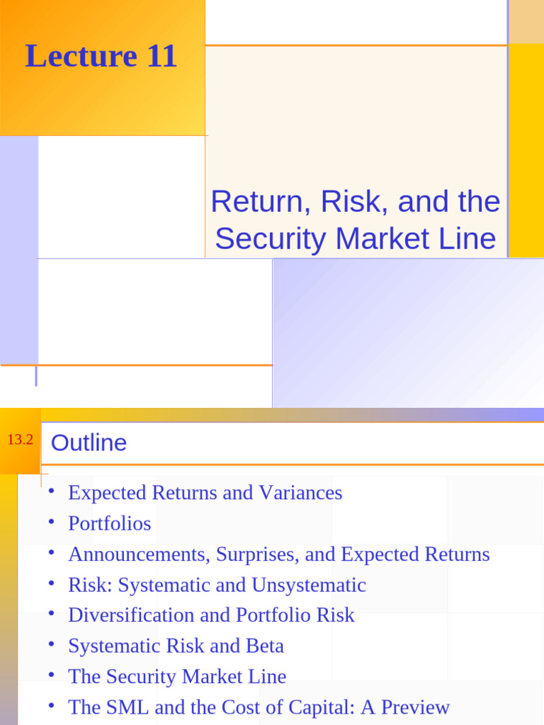 Return and Risk in Portfolio Management | PDF | Financial Risk ...