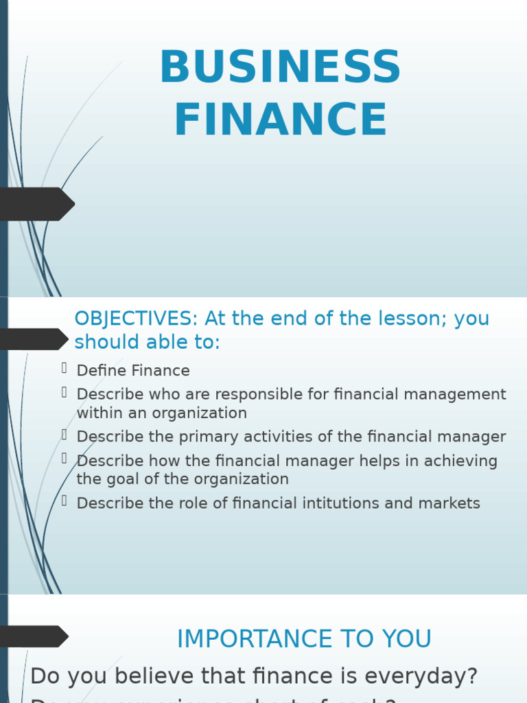 Understanding Business Finance Management | PDF | Equity (Finance ...