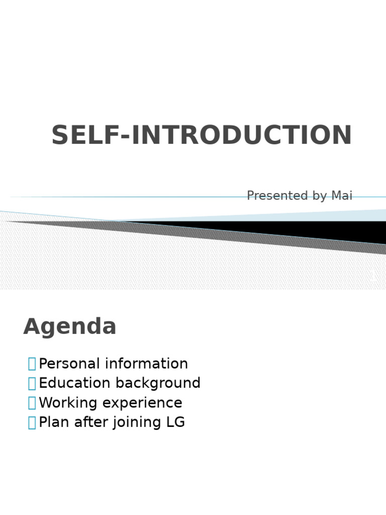Mai's Professional Self-Introduction | PDF