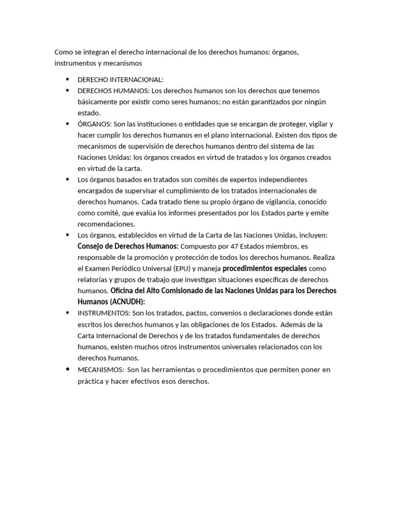 Integración del Derecho Internacional de DDHH | PDF