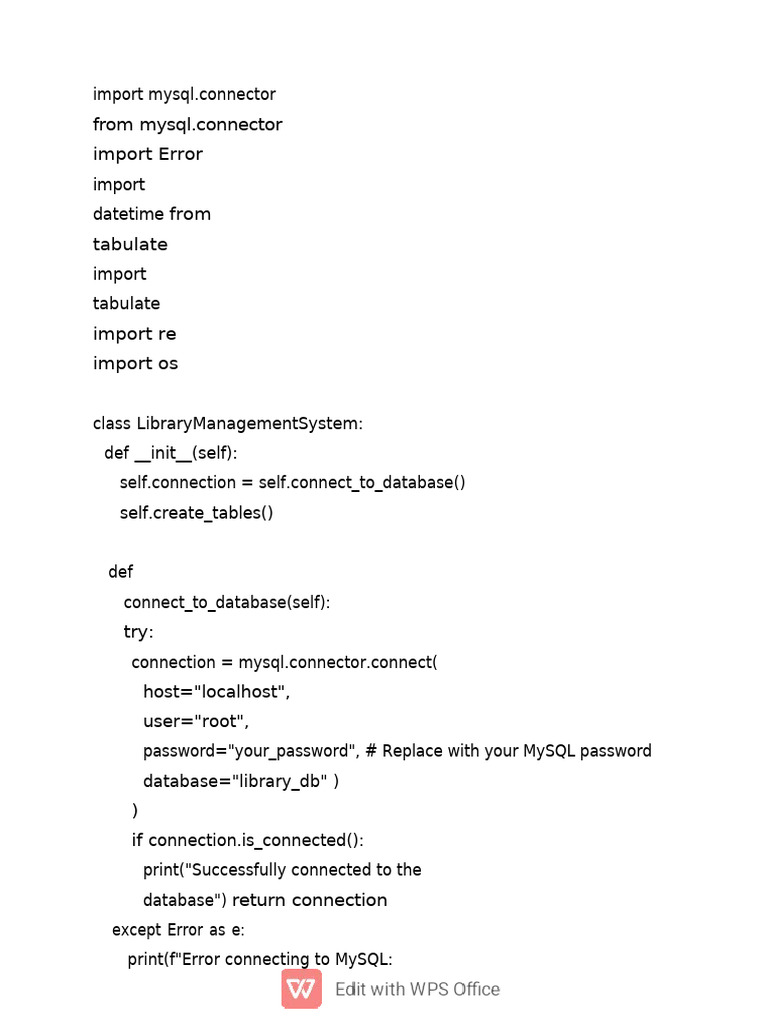 Library Management System Code | PDF
