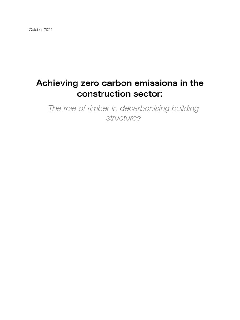 Achieving Zero Carbon Emissions in The Construction Sector The Role of ...