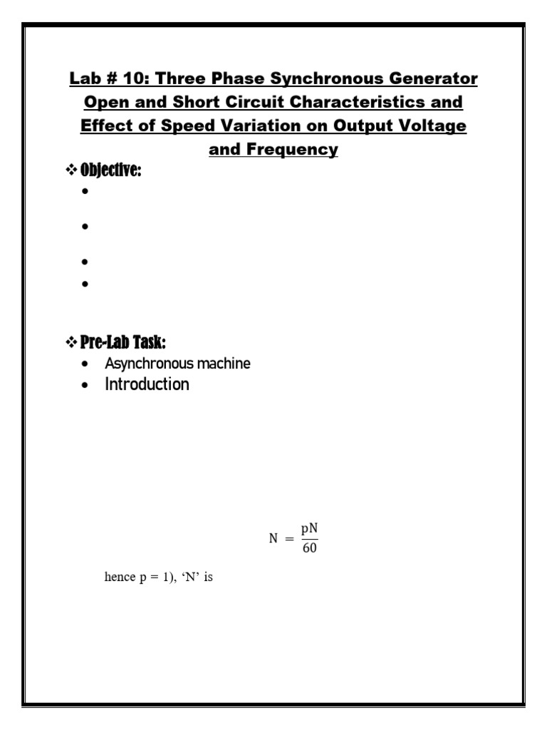 EM Lab Report 10 | PDF | Electric Generator | Electricity