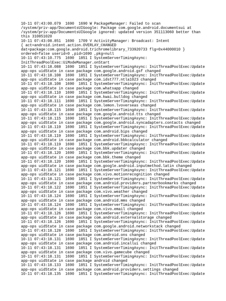 Android Package Manager Logs Analysis | PDF | Operating System ...