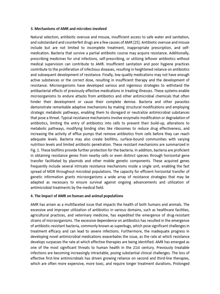 AMR: Causes, Mechanisms, and Impact | PDF | Antimicrobial Resistance ...