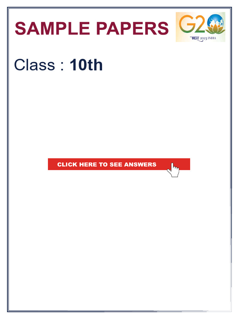 CBSE Class 10 English Sample Paper 2026 | PDF | Renewable Energy ...