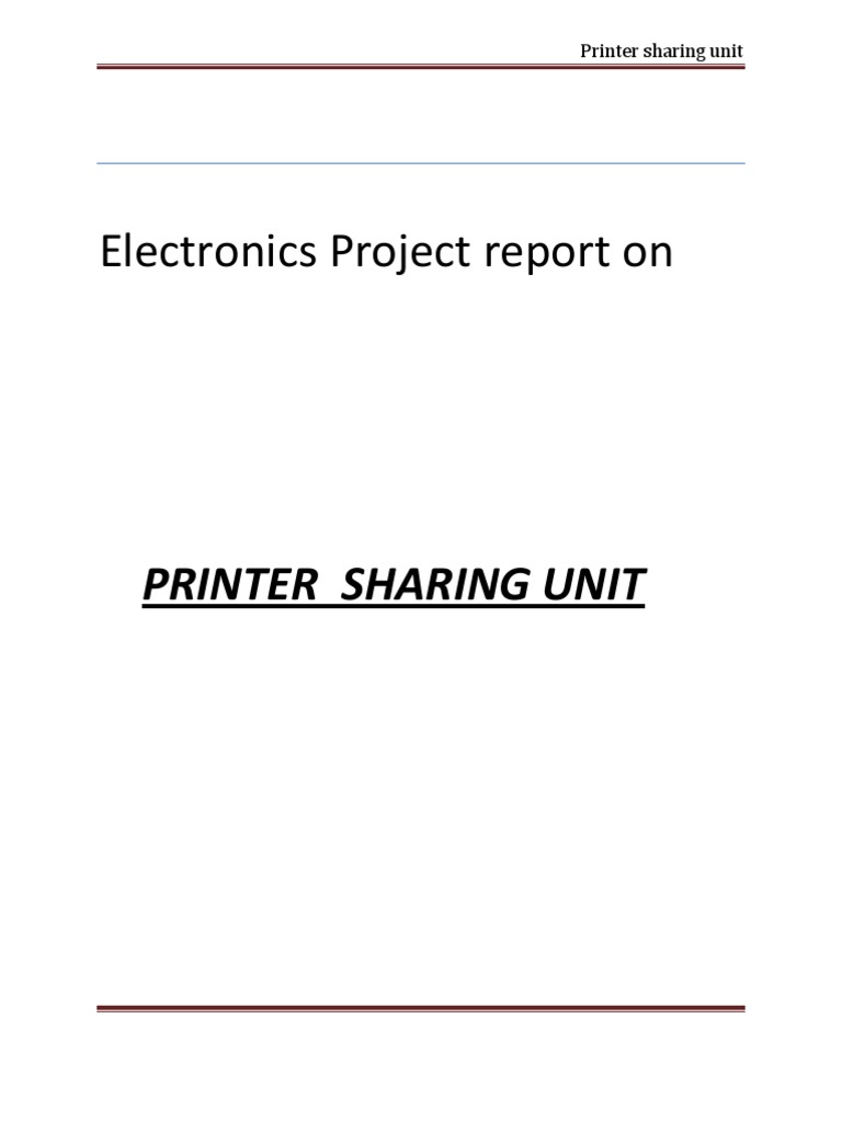 Printer Sharing Unit | PDF | Personal Computers | Usb